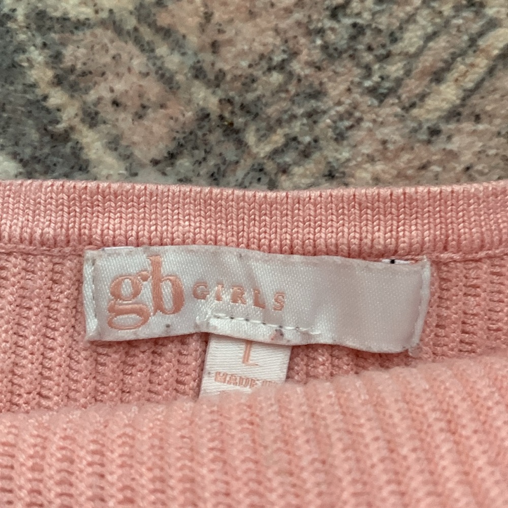 Peach Ribbed cropped tank - Picture 2 of 2